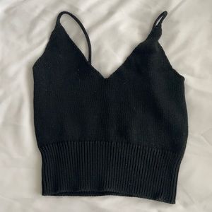 Black brandy Melville knit tank top